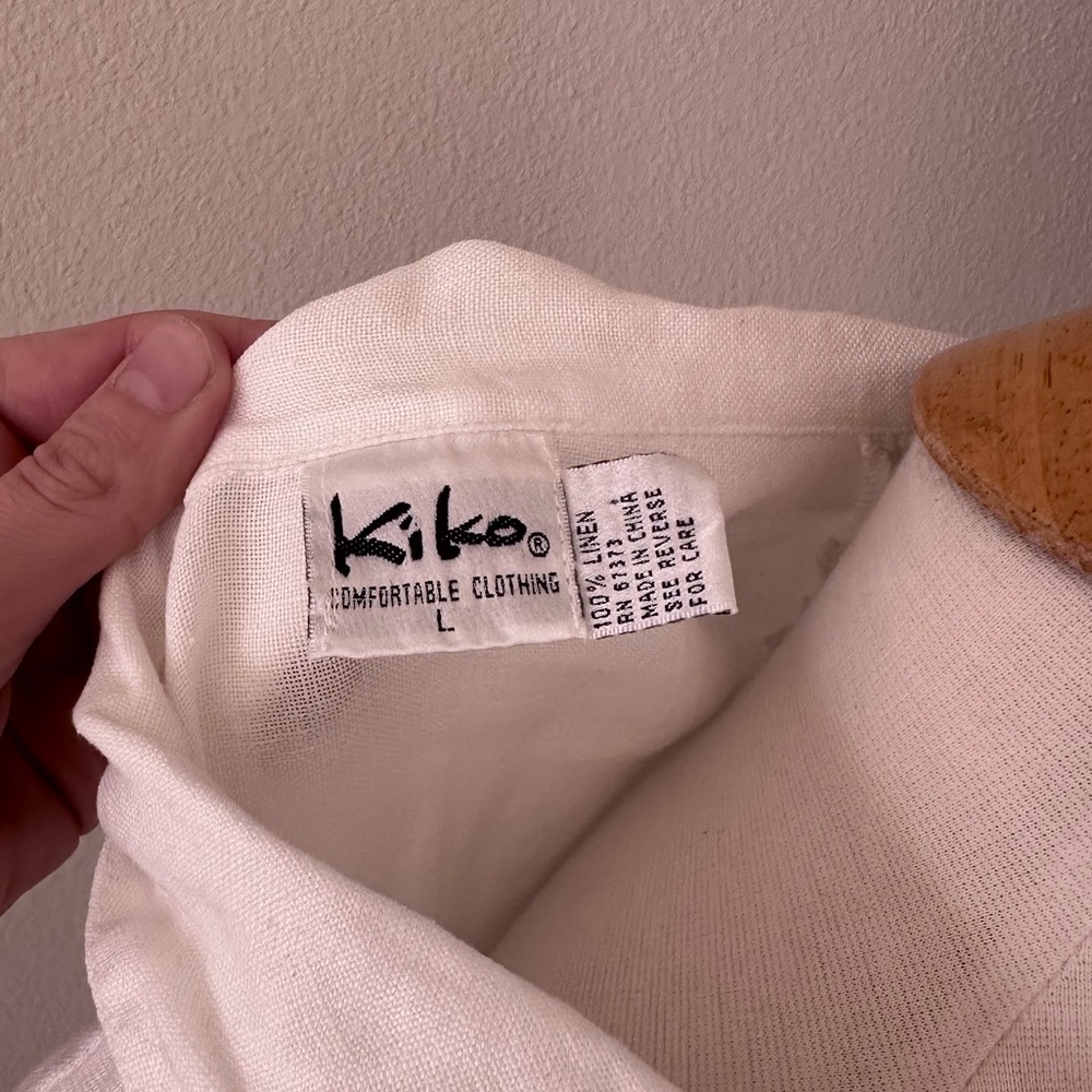 Vintage Kiko Clothing 100% Linen Button Down Maxi Dress - Picture 7 of 8